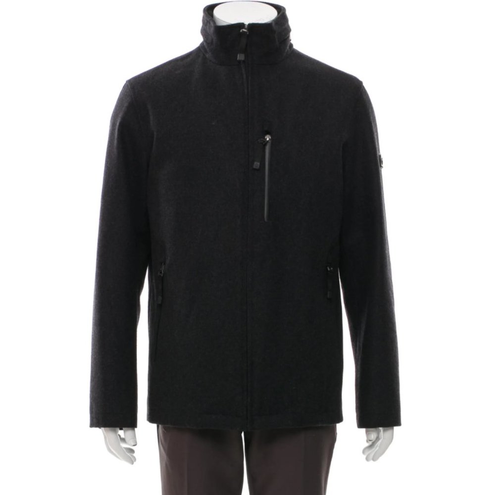 TUMI Tech Wool Black Jacket w/Lining Men's Large